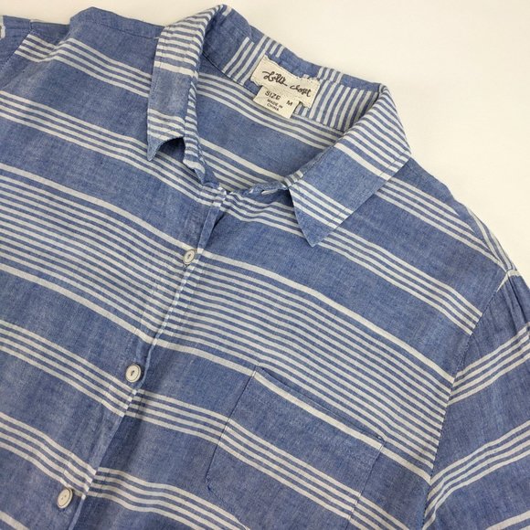 Anthropologie Light Chambray Striped Buttondown - Picture 6 of 8